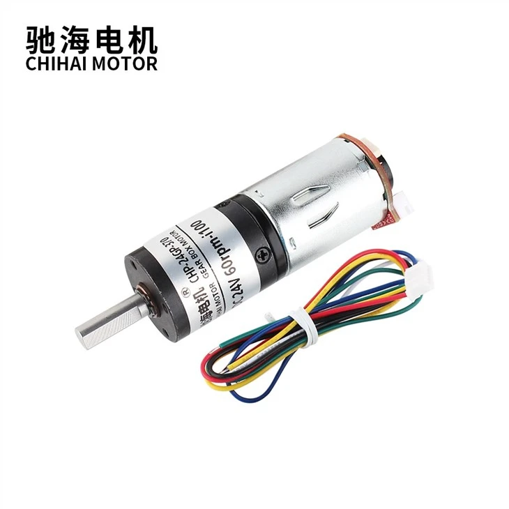 24mm Planetary Gear Motor 12rpm 60rpm 1150rpm With 11PPR Encoder