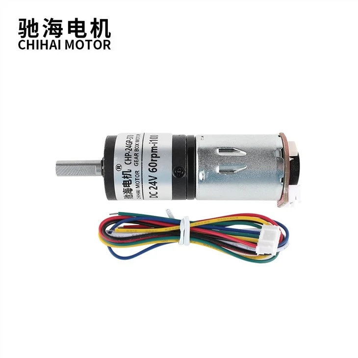 24mm Planetary Gear Motor 12rpm 60rpm 1150rpm With 11PPR Encoder