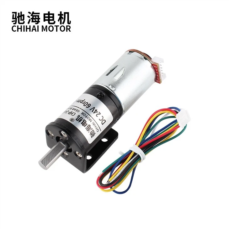 24mm Planetary Gear Motor 12rpm 60rpm 1150rpm With 11PPR Encoder